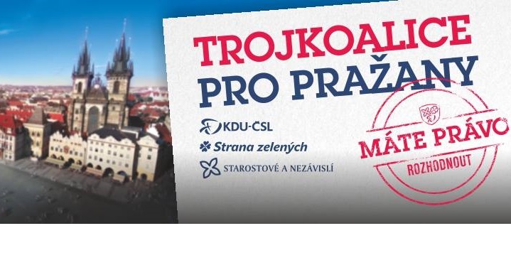 Pojďme pokračovat v Trojkoalici, společně jsme silnější a můžeme Prahu skutečně změnit