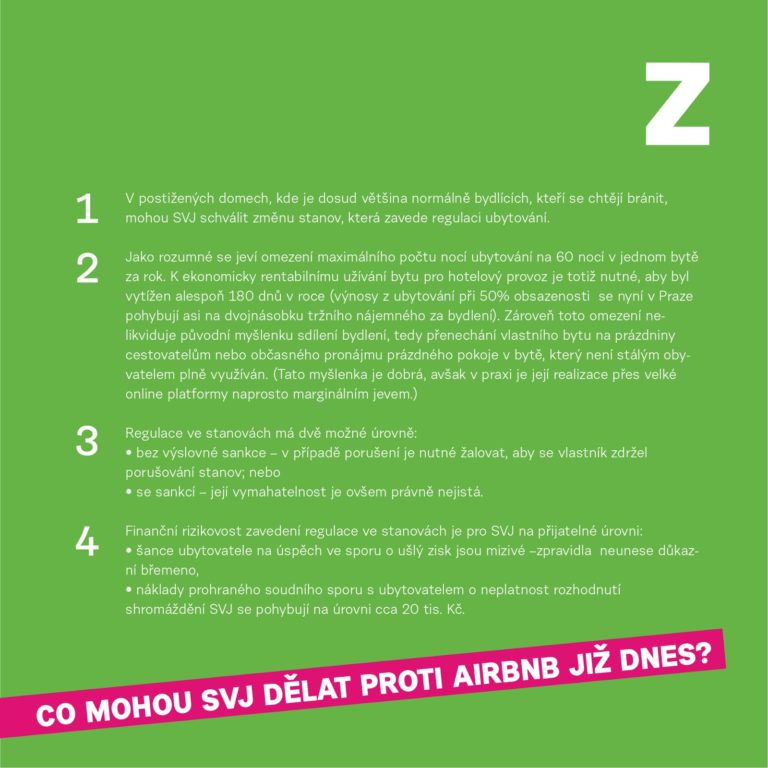 Zelení a senátor Hampl: Nelegální AirBnB v Praze nechceme. Nabízíme tip, jak se mohou společenství vlastníků bránit