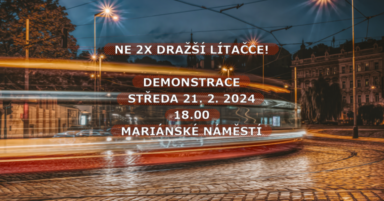 Přijďte říct ODS spolu s námi: Ne dvakrát dražší lítačce