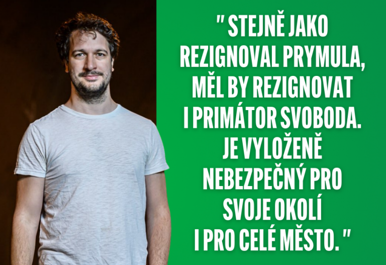 Zelení žádají rezignaci primátora Svobody